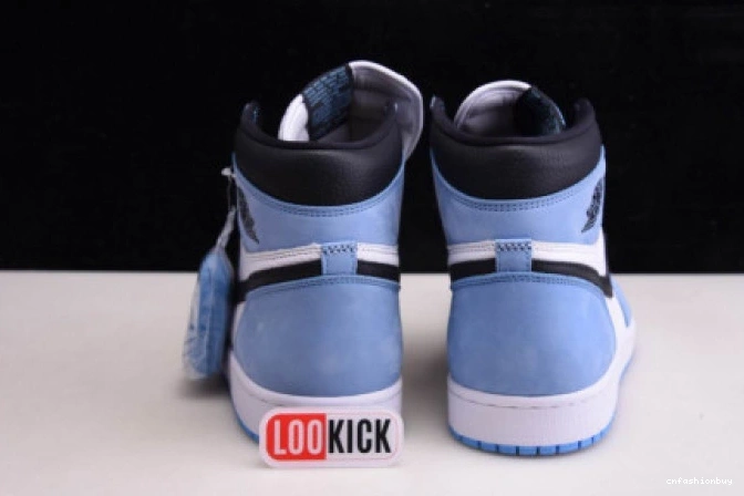 HIGH JORDAN BLACK WHITE 1 UNIVERSITY RETRO AIR 555088-134 BLUE 0715